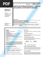 NBR 10157-1987 - Proj Aterro Res Perig