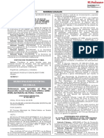 Ordenanza que aprueba el Plan de Desarrollo Local Concertado (PDCL) 2018 - 2028 del Distrito de Chilca - Cañete
