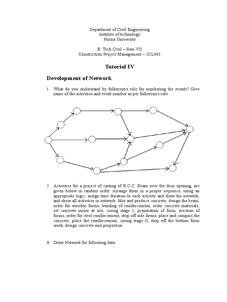 Fulkerson's Rule in Project Networks | PDF | Concrete | Engineering