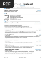 James Sandoval's Resume - Software Engineer