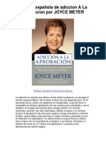 Adiccion A La Aprobacion Edicion en Espaol Por JOYCE MEYER El Mejor Libro Que Te Libera de La Adiccion