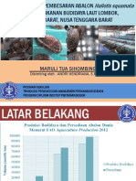 Seminar Pembenihan Dan Pembesaran Abalon