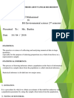 Testing of Hypotgesis About Linear Regression Atif Muhammad