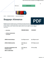 Baggage Allowance