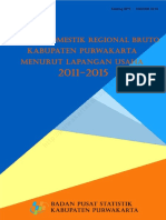 Produk Domestik Regional Bruto Kabupaten Purwakarta Menurut Lapangan Usaha 2011 2015 PDF