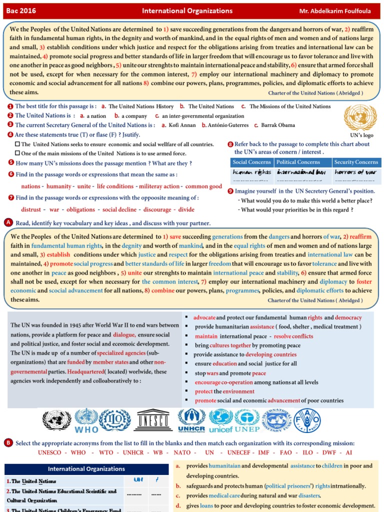 UN Missions and Objectives Explained | PDF | United Nations ...