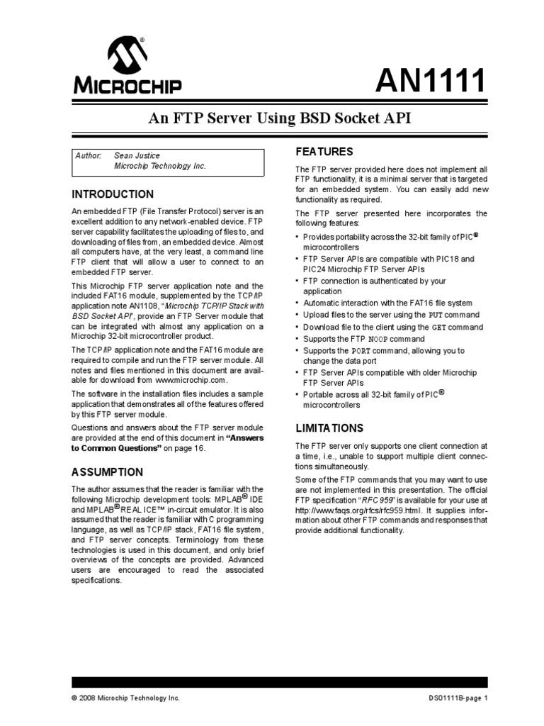 MICROCHIP | Download Free PDF | File Transfer Protocol | Pic ...