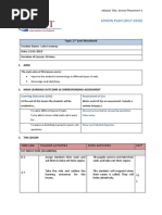 lesson plan fastenings and fixtures week 1