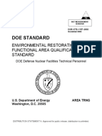 Doe Standard: Environmental Restoration Functional Area Qualification Standard