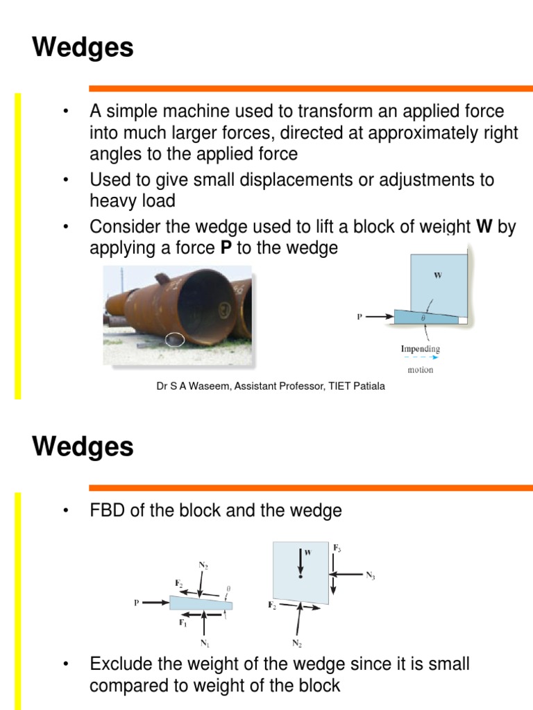 Wedge and Belt Friction Mechanics | PDF | Belt (Mechanical) | Machines