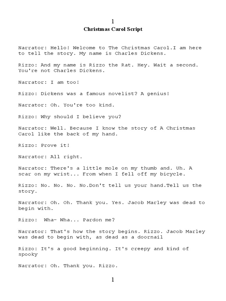 muppet christmas carol script | pdf | ebenezer scrooge | tiny tim