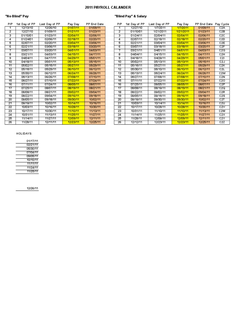 Payroll Calendar s PDF Thanksgiving Black Friday (Shopping)