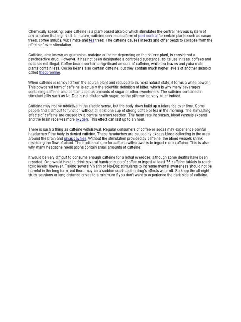 Caffeine | PDF | Caffeine | Coffee