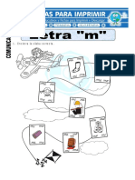 Ficha de La Letra M para Primero de Primaria