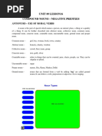 Unit 09 Lesson16 Compound Nouns - Negative Prefixes: Antonyms - Use of Modal Verbs