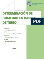 Determinación de humedad en harina de trigo