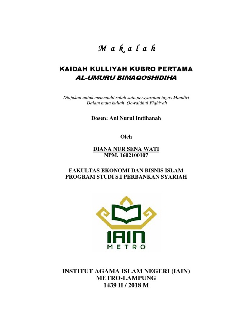 Ta'Yin Niat Dan Niat Dalam Ibadah Dan Bukan Ibadah  PDF