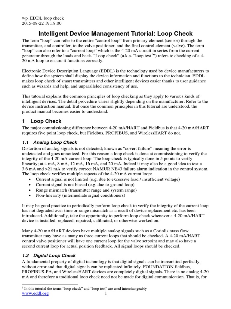 AMS Loop Check PDF | PDF | Control System | Signal (Electrical Engineering)