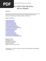Download Sony VAIO VGN-AR Series Service Manual by me262 SN37742660 doc pdf
