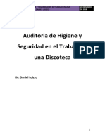 Lic. Daniel Loizzo Auditoria de Higiene y Seguridad en El Trabajo en Una Discoteca