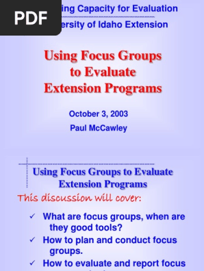 Focus Group Discussion