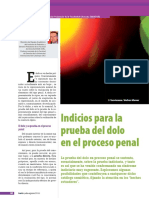 Prueba Indiciaria para Acreditar Dolo PDF