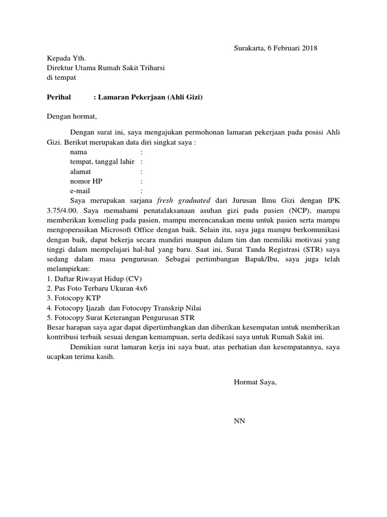 Surat Lamaran New