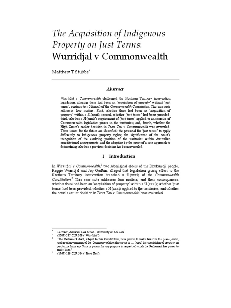 Indigenous Property Rights Case | PDF | Demurrer | Damages