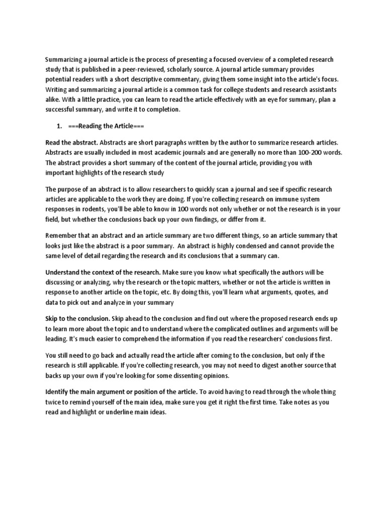 Summarizing A Journal Article | PDF | Academic Journal | Tourism