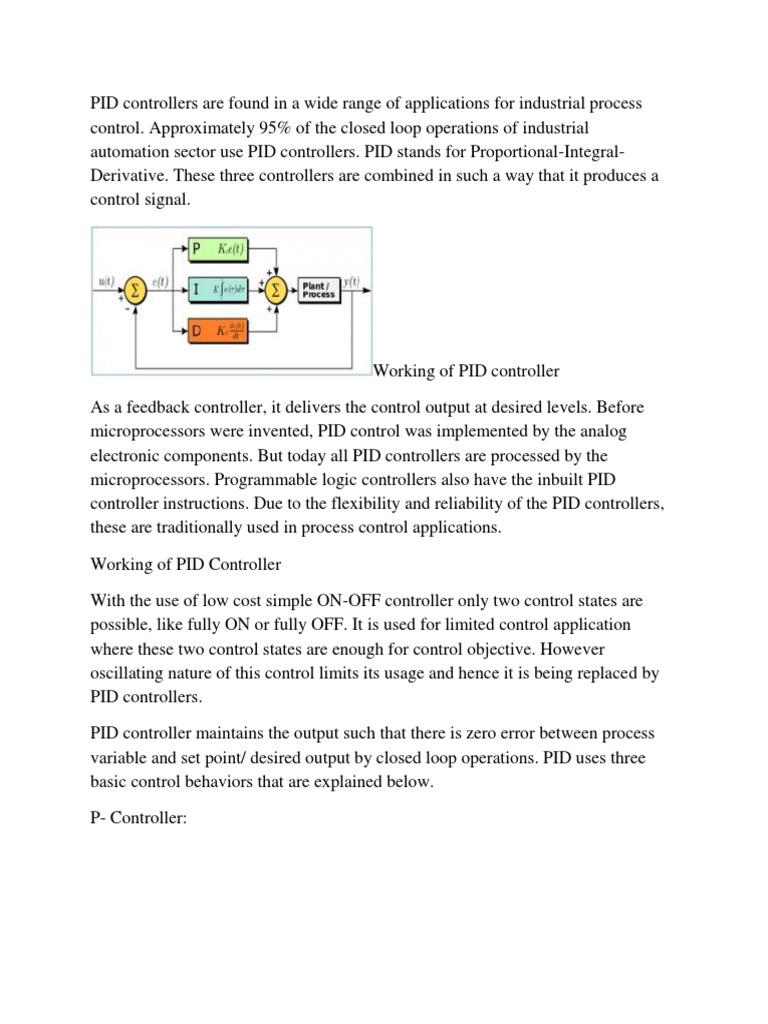 PID Controllers | PDF | Control Theory | Computer Engineering