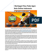 Mengenal Berbagai Fitus Pada Agen Judi Bola Online Indonesia