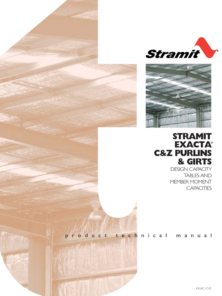 Stramit Exacta C&Z Purlins & Girts Product Technical Manual PDF | PDF ...