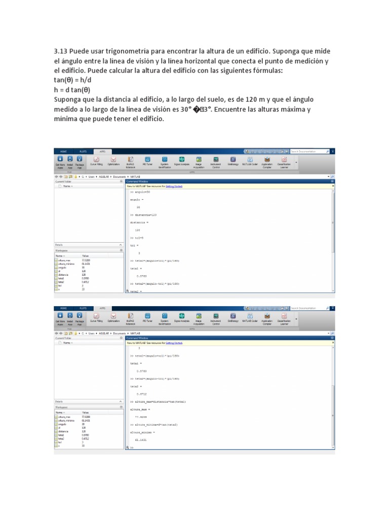 Cap 3 Matlab Ejercicios | PDF