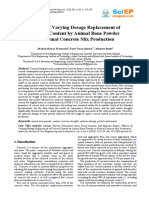 Effect of Varying Dosage Replacement of Cement by Animal Bone Powder in Normal Concrete Mix Production