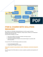 Itsm & Charm With Solution Manager: Itsm Meets Incident Management Issues, Problems, or Services Requests Made