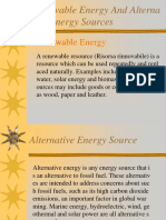 Renewable Energy in Alternative Energy Sources