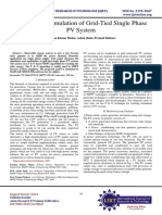 Modeling & Simulation of Grid-Tied Single Phase PV System