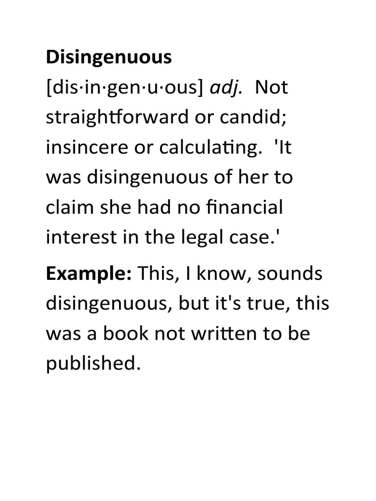 Understanding Disingenuous Behavior | PDF | Mystery, Thriller & Crime ...