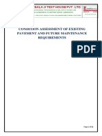 Condition Assessment of Existing Pavement and Future Maintenance Requirements