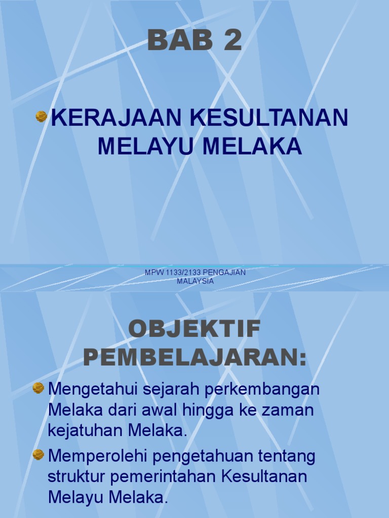 Bab 2 Kesultanan Melayu Melaka Ppt