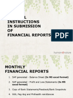 Reminder in Submission of Financial Reports