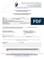 SLU NSTP Form 8 Blood Type Certification Form