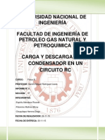 Carga y descarga de un condensador en circuito RC