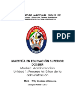 Unidad 1 Proceso Historico de La Administracion PDF