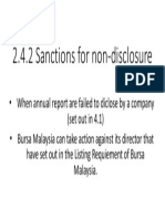 Sanction For Non Disclosure