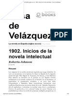 La Novela en España - 1902. Inicios de La Novela Intelectual