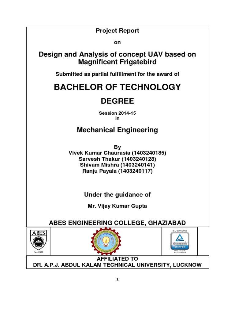 UAV Design Inspired by Frigatebird | PDF | Aerospace Engineering ...