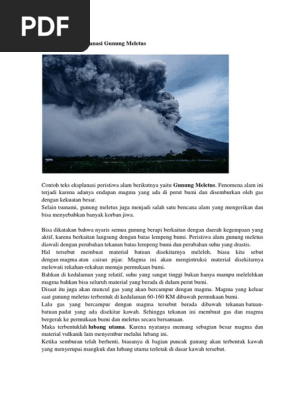 Teks Eksplanasi Gunung Meletus - Berbagi Informasi