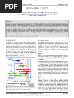 Clinical Trial: A Review: S. B. Thorat, S. K. Banarjee, D. D. Gaikwad, S. L. Jadhav, R. M. Thorat