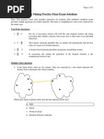 Data Mining Practice Final Exam Solutions: True/False Questions